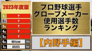 2023年度版！プロ野球内野手グローブメーカー使用選手数ランキング [upl. by Aikimat871]