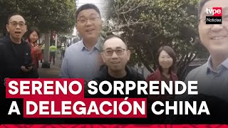 APEC Perú 2024 sereno sorprende a delegación china hablando en su mismo idioma [upl. by Hanikahs]