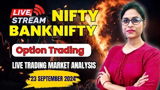 Live trading Banknifty nifty Option 23th September Nifty Prediction live livetradinglivestremnifty [upl. by Trant]