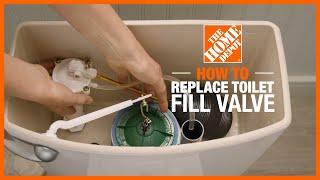 How to Replace a Toilet Fill Valve  Toilet Repair  The Home Depot [upl. by Hamburger107]