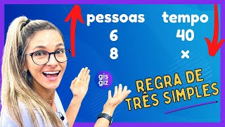 REGRA DE TRÊS SIMPLES  GRANDEZAS DIRETA E INVERSAMENTE PROPORCIONAIS  Matemática básica [upl. by Rattray]