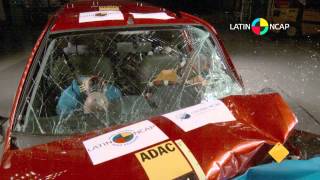 Resultado LatinNCAP 2013  Renault Clio Mio sem airbags [upl. by Euqinorev703]