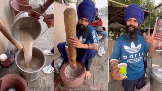 Sardar Ji selling Desi Indian Protein Shake SHARDAI in Ludhiana 😱😱 Most Powerful Shake 😍😍 [upl. by Lemart]