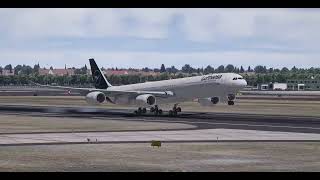 TOLISS AIRBUS A340 BUTTER LANDING AT FRANKFURT [upl. by Hepsibah]