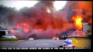 San Bruno Fire 9910  Bryan Carmody street level footage with commentary [upl. by Aisylla]