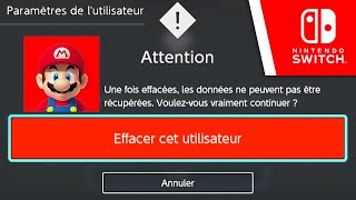 ❌ Comment SUPPRIMER un PROFIL sur Nintendo Switch  Tutoriel 2024 [upl. by Noek]