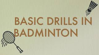 Basic Drills in Badminton [upl. by Crane]