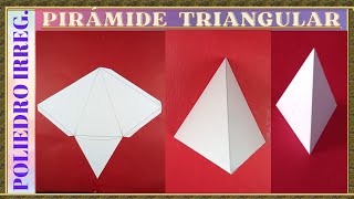 COMO HACER UNA PIRÁMIDE TRIANGULAR Rápido y fácil [upl. by Blayne130]