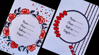 2 RED♥️ amp BLACK 🖤 BORDER DESIGNSPROJECT WORK DESIGNSSIDE BORDER DESIGNPORTFOLIO DESIGNASSIGNMENT [upl. by Analah]