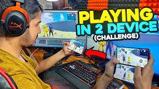 Playing Free Fire in Mobile amp PC at Same Time [upl. by Hnil]