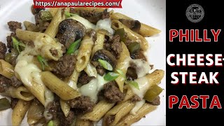 PHILLY CHEESESTEAK PASTA RECIPE [upl. by Hairakcaz664]