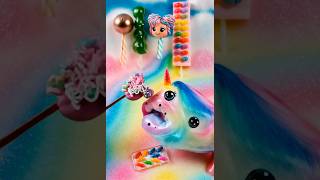 Handy Unicorn eating show 👄 ASMR Eating show ✨ Emoticon candy snacks candy asmreatingshow sweet [upl. by Eigram943]