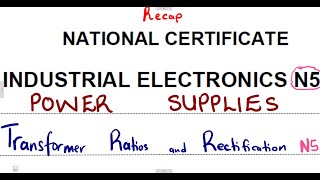 Industrial Electronics N5 Power Supplies Activity 1 Recap mathszoneafricanmotives mathswithadmirelightone [upl. by Mima]