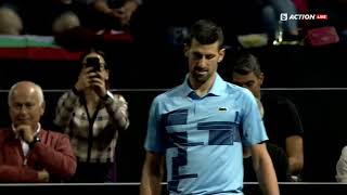 2024 POSTBANK VISA TENNIS GALA Grigor Dimitrov  Novak Djokovic [upl. by Nottirb]