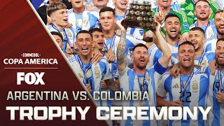 2024 Copa América Final Argentinas trophy ceremony following 10 victory over Colombia [upl. by Moulton525]