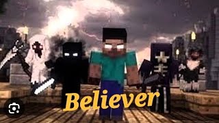 Herobrine edit Believer  Emagine Dragons 🔥🔥 Ask questions for my 1k QNA [upl. by Tavey]