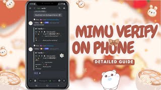 ˚ ༘♡ ⋆｡˚ cute mimu and yagpd verify on phone  slash commands  Easy guide [upl. by Eilyak]