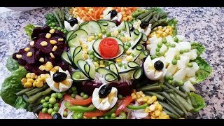 Recette Salade Composée Jardinière  Cuisine Marocaine [upl. by Nims]