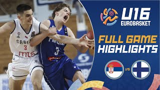 Serbia 🇷🇸 vs Finland 🇫🇮  Highlights  FIBA U16 EuroBasket 2024 [upl. by Mihalco845]