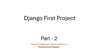 Django Project 2  How to create project with python with Django [upl. by Dilly1]