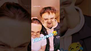 Filter Face Prank 😂🤣🤣 funniest filters filter face filterprank filterfaceprank funnyshorts [upl. by Enorahs]