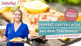 😍🤩 PERFEKT gegarter Lachs aus dem Varoma®  Thermomix® Rezept [upl. by Hiroshi]