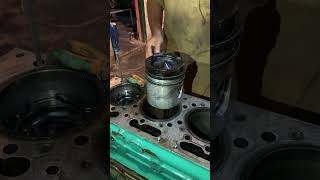 Cummins 6 Cylinder Diesel Engine Piston Assembling automobile piston engine engineoverhaul [upl. by Nylidam259]