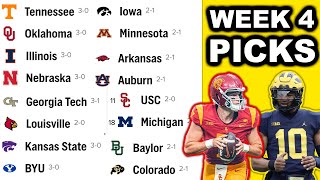 Crazy Predictions For Week 4 Of College Football [upl. by Ameluz991]