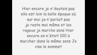 NABILA  Hier encore Paroles [upl. by Quartet126]