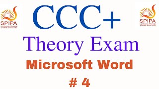 CCC plus spipa  spipa ccc plus ccc spipa  spipa ccc  ccc plus theory paper  Microsoft Word 4 [upl. by Leveridge]