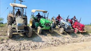 Tractor Jump in Canal  New Holland 3630 4wd  Mahindra 275 Di Xp Plus  Eicher 485  John Deere [upl. by Cordie]