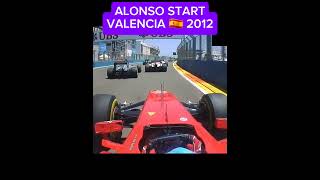 ALONSO START VALENCIA 🇪🇦 2012  f1onboard v8 formula1 alonso automobile [upl. by Martelle]