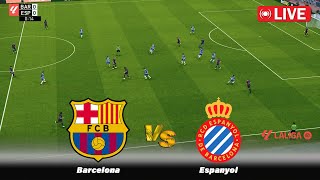 🔴LIVE  BARCELONA vs ESPANYOL  Spain La Liga 2425  Full Match  PES Game Simulation [upl. by Gnof242]