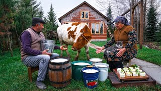 Caucasian Cheese Making  From Fresh Milk to Delicious Cheese [upl. by Asyl]