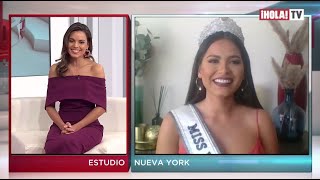 Andrea Meza Miss Universo 2020 describe su nueva vida desde Nueva York  ¡HOLA TV [upl. by Aronas]