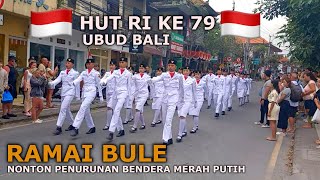 RAMAI BULE NONTON PENURUNAN BENDERA MERAH PUTIH UBUD BALI [upl. by Lleruj196]