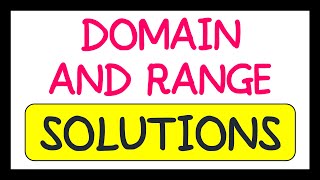 Domain and Range Exam Question Solutions [upl. by Ruperto271]