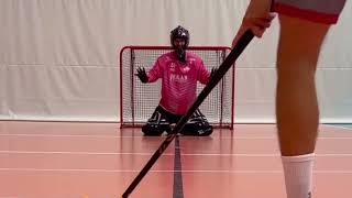 Floorball Goalie Coaching 10 English Basic Position and Basic technique [upl. by Pudendas21]