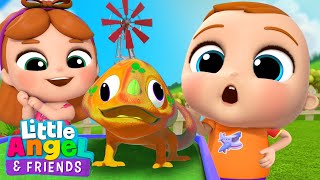 The Reptile Song  Turtle Lizard and Chameleon  Little Angel And Friends Kid Songs [upl. by Downe310]