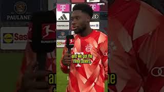 Alphonso Davies responds to Erik Ten Hag shorts [upl. by Felske]