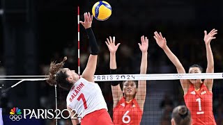 Turkiye womens volleyball punches ticket to first Olympic semifinal  Paris Olympics  NBC Sports [upl. by Veno]