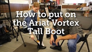 How to put on the Ariat Vortex Tall Boot [upl. by Azile830]