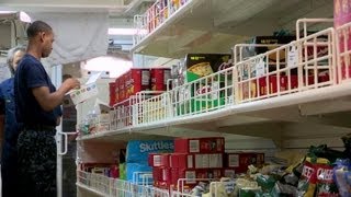 Grocery Shopping on Aircraft Carrier  USS George HW Bushs Ship Store [upl. by Yrelle]