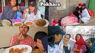 Exploring Pokhara NepalOur First Day In Pokhara 🇳🇵Pork Chowmein MoMo Ramen With EggMukbang [upl. by Ellives]