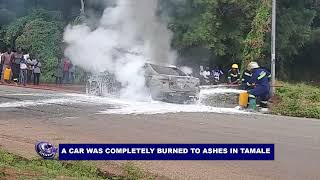 A car completely burned to ashes in Tamale [upl. by Dawn180]