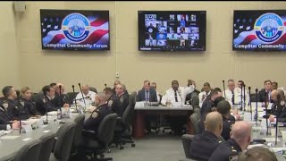 Community leaders attend NYPD meeting on crime stats [upl. by Modesty]