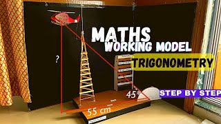 Maths working model trigonometry class 910 th NakulSahuArt [upl. by Ibmab595]