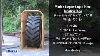 HUGE TIRE EXPLOSION KenTool Introduces the Worlds Largest SinglePiece Tire Inflation Cage [upl. by Ilyssa95]