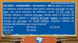 QUESTÃO 23 MATEMÁTICA CESGRANRIO [upl. by Adnowal691]