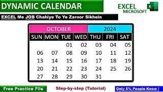 How to Make a Calendar in Ms Excel for Unlimited Years [upl. by Llirrem]